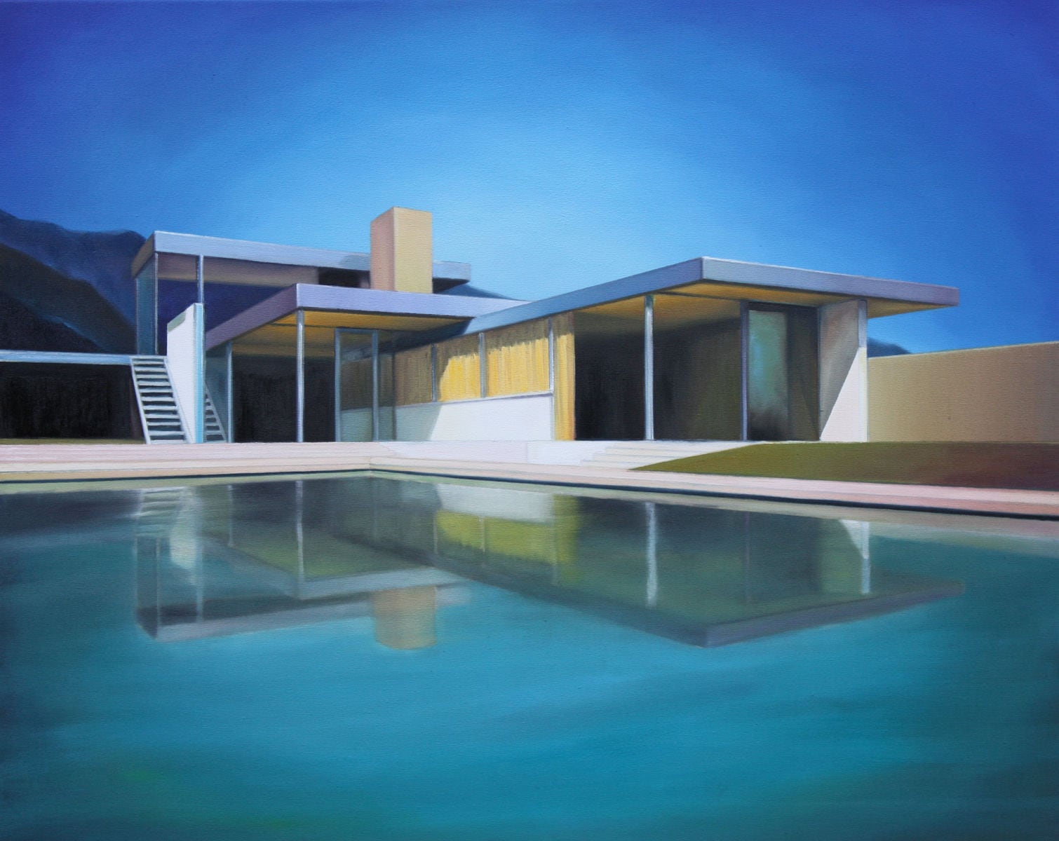 Villa Kaufmann, 2016, 80x100cm, Öl auf Lw